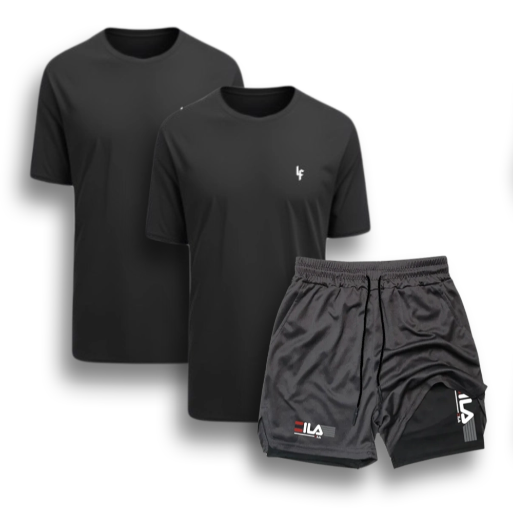 Kit 2 Camisas e Short
