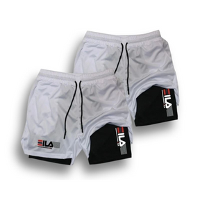 KIT 2 SHORTS DE COMPRESSÃO 2 EM 1 PRO FIT  [PAGUE 01 LEVE 02]