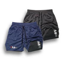 KIT 2 SHORTS DE COMPRESSÃO 2 EM 1 PRO FIT  [PAGUE 01 LEVE 02]